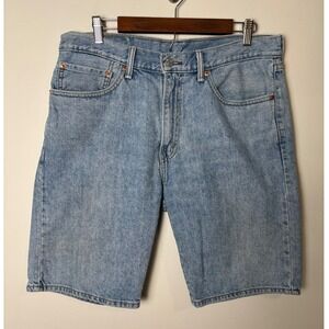 Levis 505 Mens Denim Jean Shorts 34 Jorts 100% Cotton Bermuda Dad Retro 10"